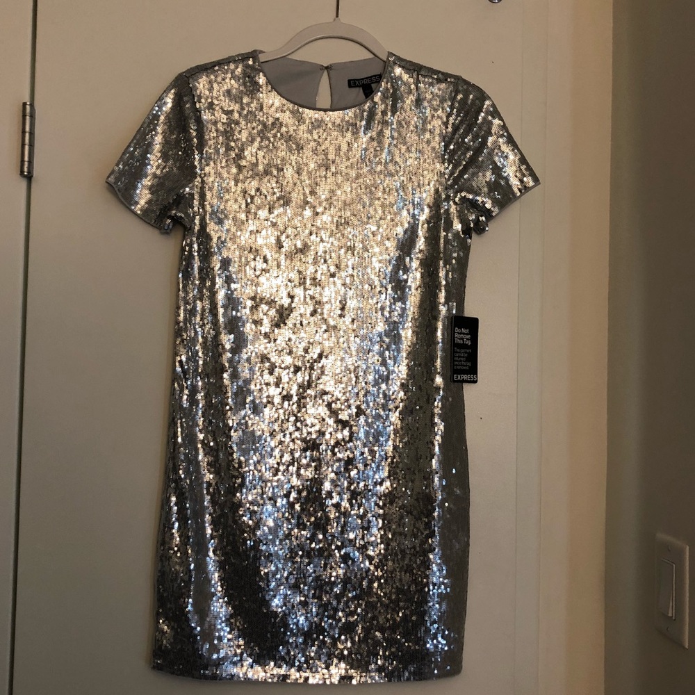 express mini sequin dress